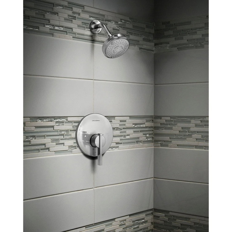 Polished Chrome Wall Mounted Shower Kit with Lever Handle