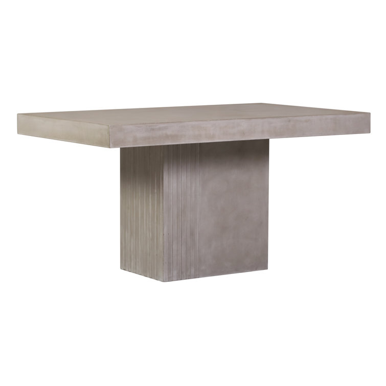 Slate Gray Square Concrete Dining Table