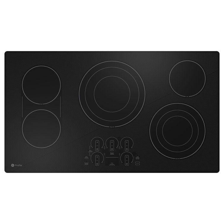 36" Black Ceramic Glass Electric Cooktop with 5 Burners