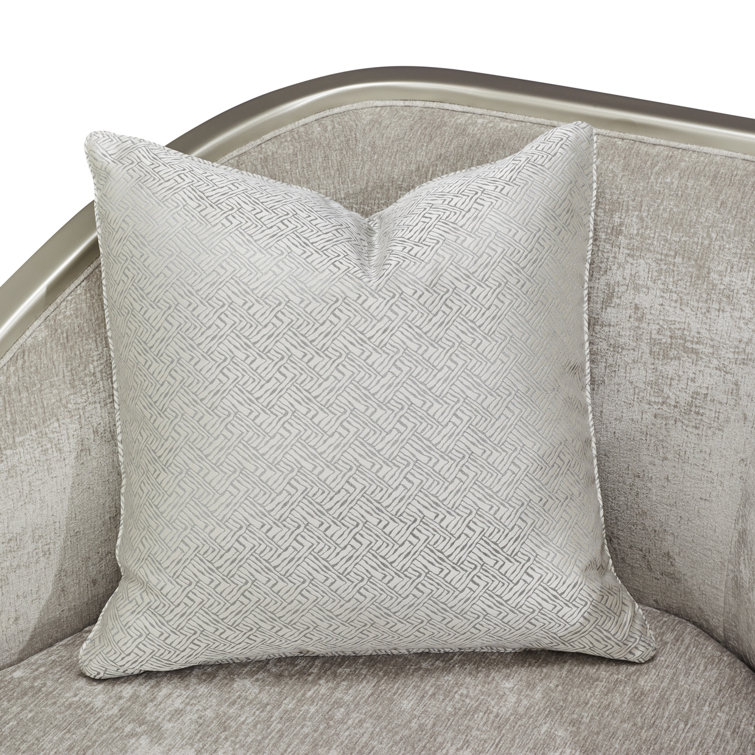 Elegant Beige Velvet Accent Chair with Honeycomb Pattern