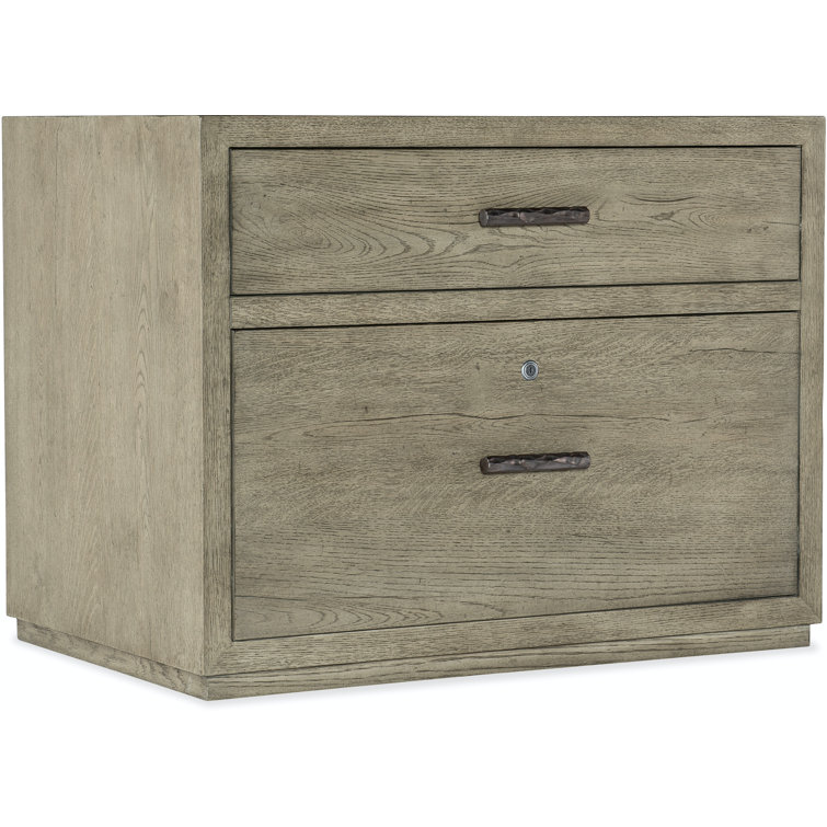 Linville Falls 72'' Gray Oak 4-Drawer Lockable Credenza
