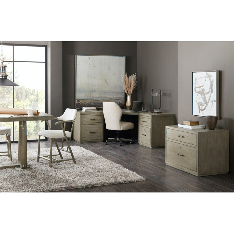 Gray Oak Veneer Extendable Counter Height Dining Table
