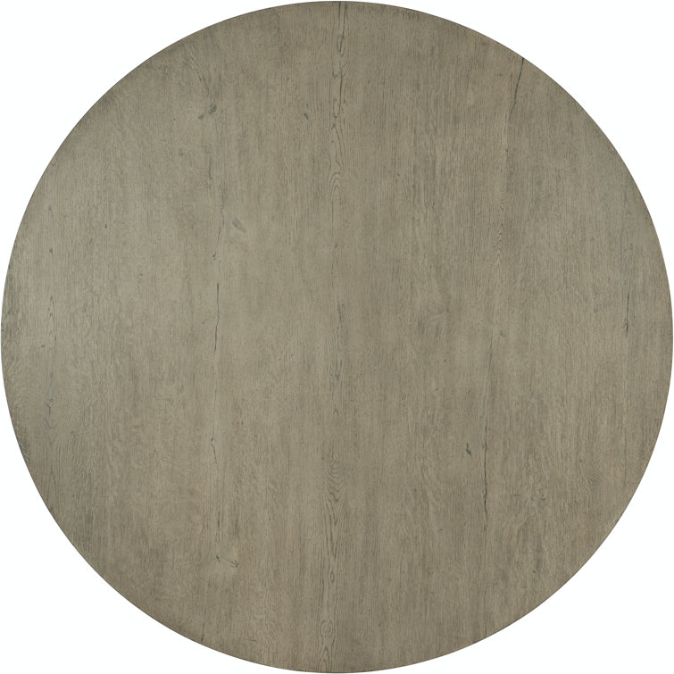 60-Inch Round Black and Gray Oak Dining Table