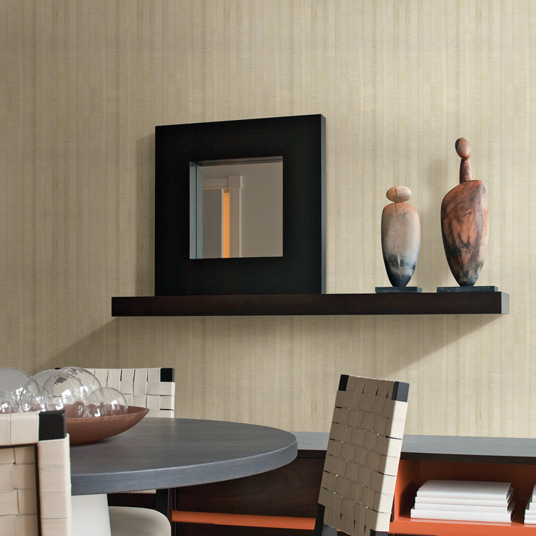 Hakaku Birch Wood Veneer Striped Wallpaper Roll