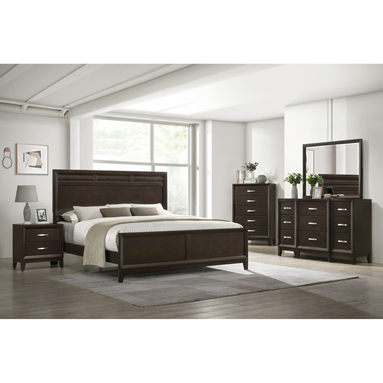 Warren Dark Brown Twin Panel 3-Piece Bedroom Set