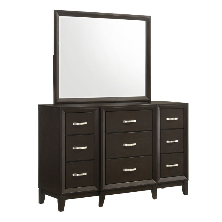 Warren Full Dark Brown Wood 5-Piece Bedroom Set