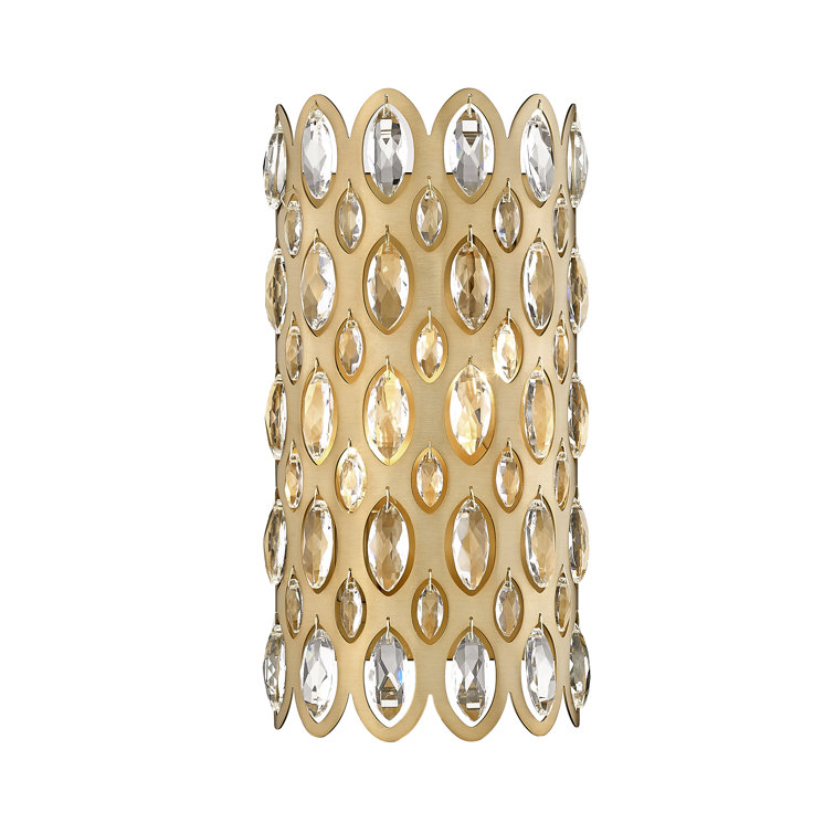 Heirloom Brass and Crystal 2-Light Wall Sconce