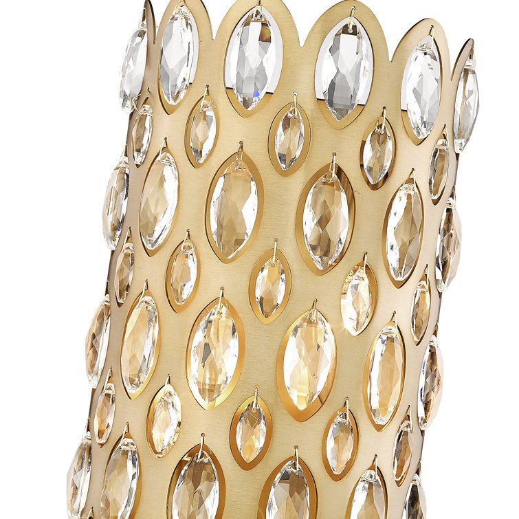 Heirloom Brass and Crystal 2-Light Wall Sconce