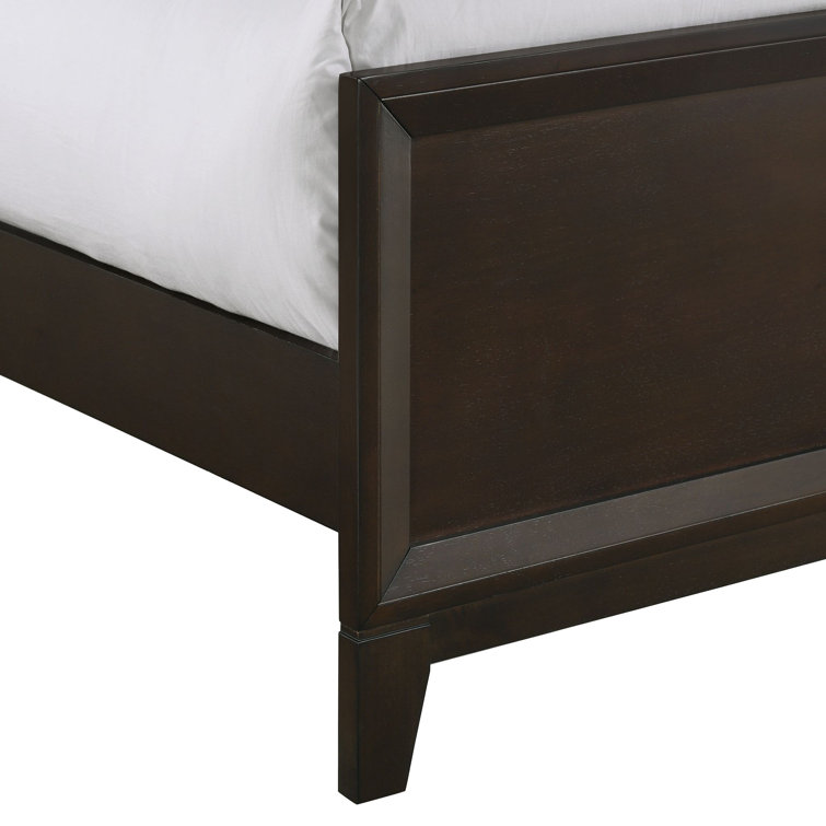 Full Dark Brown Wood Bedroom Set with Chest and Nightstand