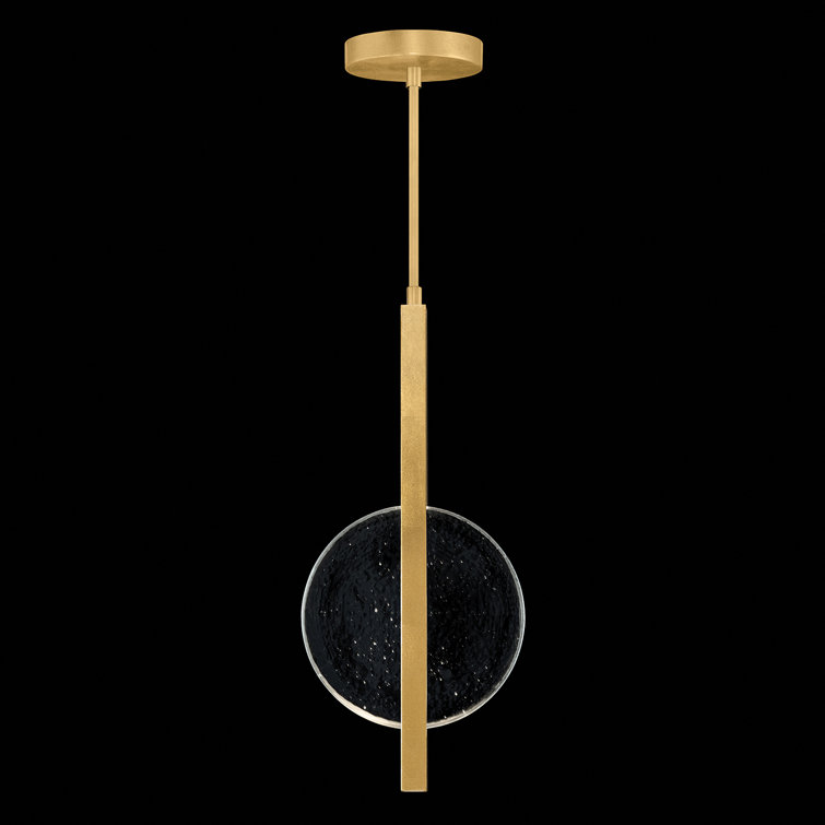Selene Mini Gold Leaf 2-Light LED Pendant with Clear Glass