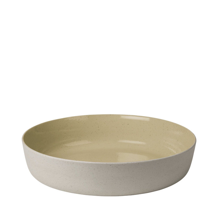 Savannah Yellow Undertones Ceramic 13.4 inch Salad Bowl