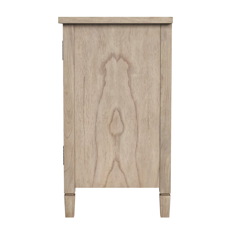 Desert Sand Traditional 2-Door Cane Cabinet with Adjustable Shelving