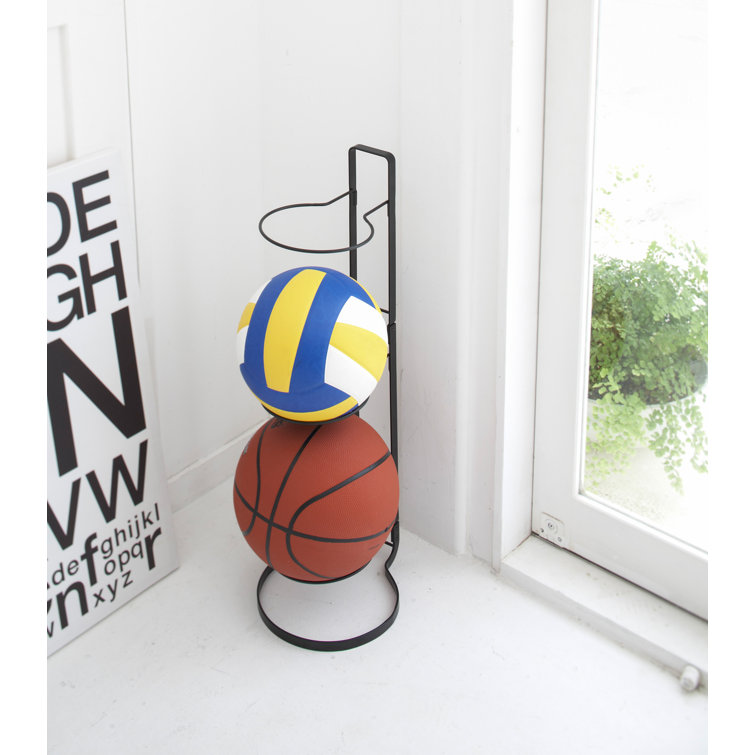 Black Steel Vertical Sports Ball Storage Rack