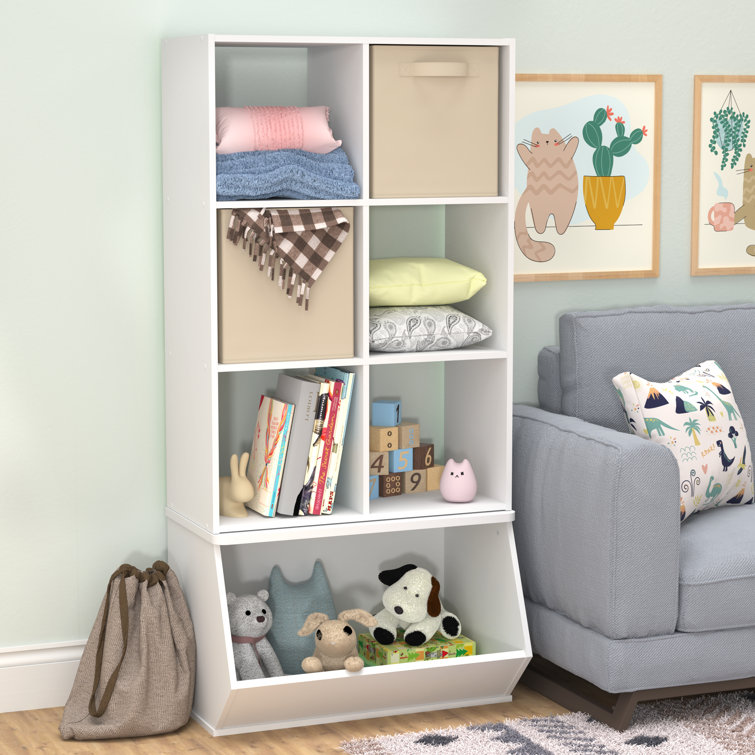 Sleek White Laminated Wood 6-Cube Organizer for Stress-Free Spaces
