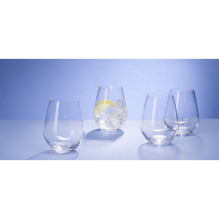 Ovid 14 oz. Clear Dishwasher Safe Whiskey Glass Set