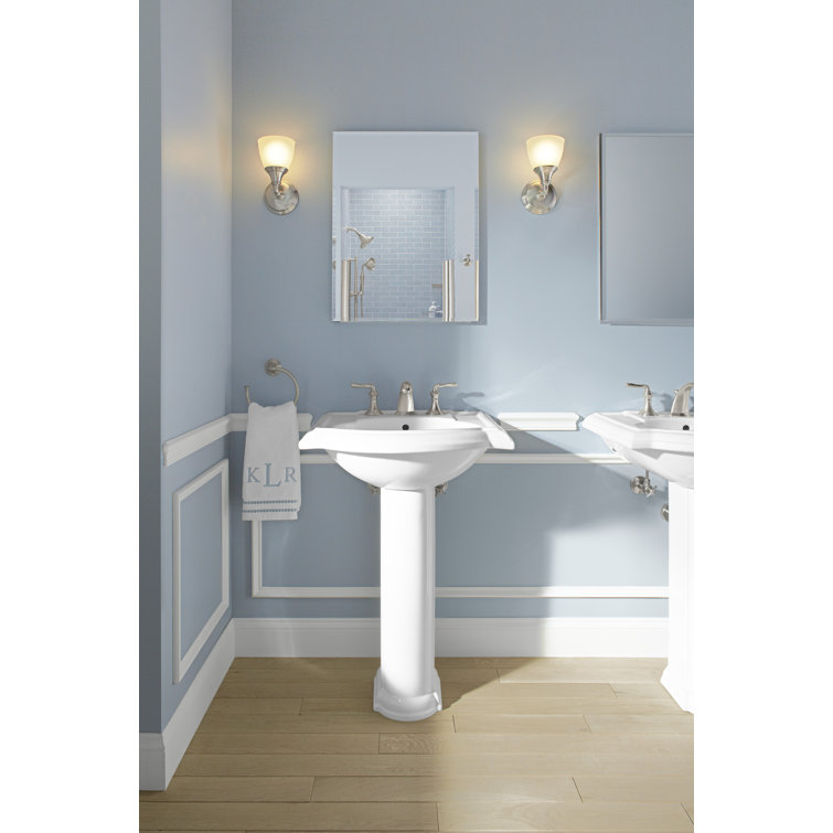 Devonshire 26.5" White Porcelain Pedestal Sink