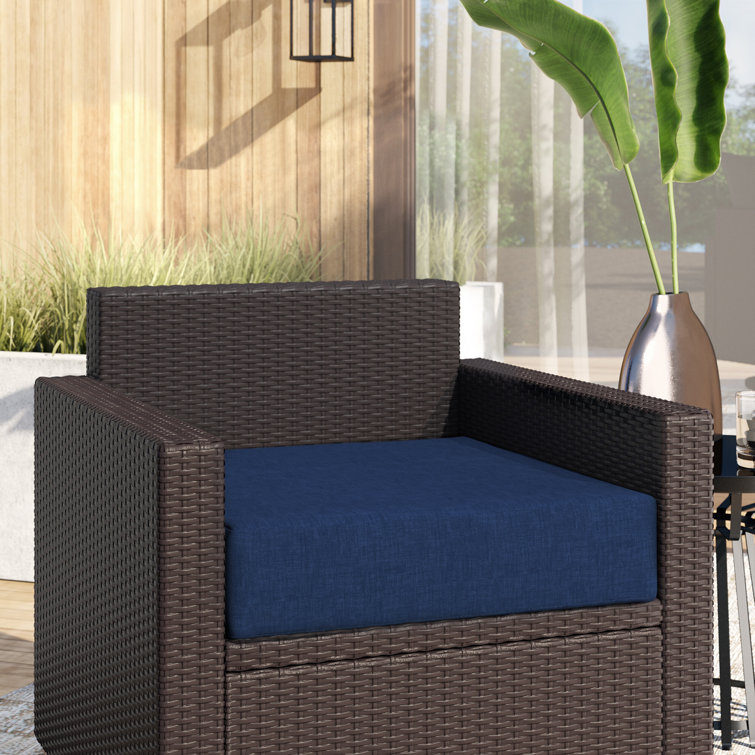 Sapphire Blue Polyester Outdoor Deep Seat Cushion