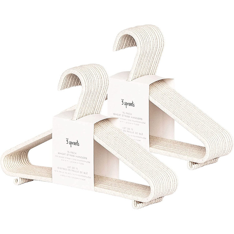 Speckled Cream Baby Wheat Straw Clothes Hangers - Pack of 30