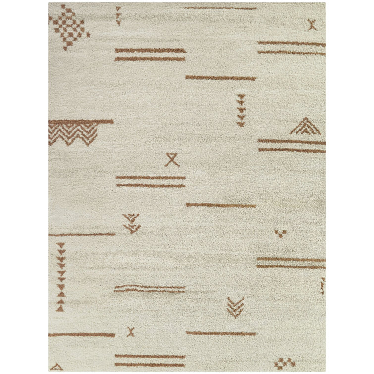 Large Red Abstract Synthetic Easy Care Area Rug