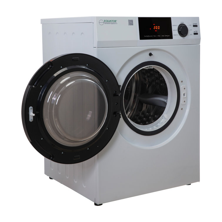 24" White Front-Load Vented Dryer with Moisture Sensing