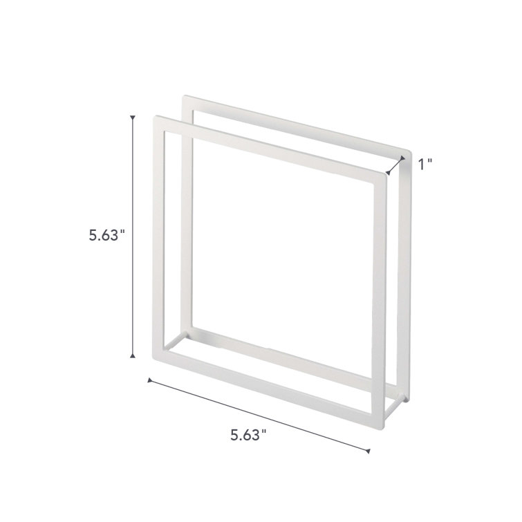 White Modern Metal Napkin Holder for Kitchen Storage