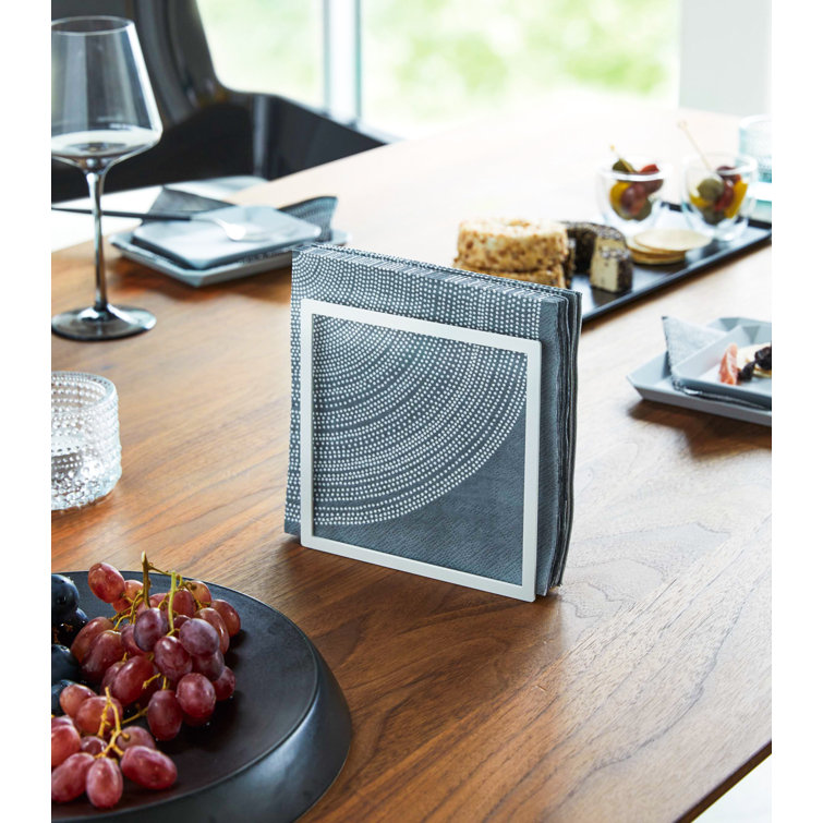 White Modern Metal Napkin Holder for Kitchen Storage