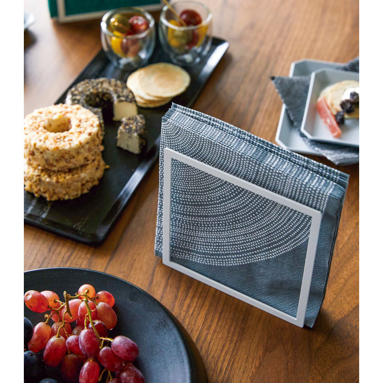 White Modern Metal Napkin Holder for Kitchen Storage