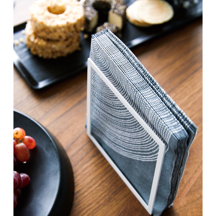 White Modern Metal Napkin Holder for Kitchen Storage