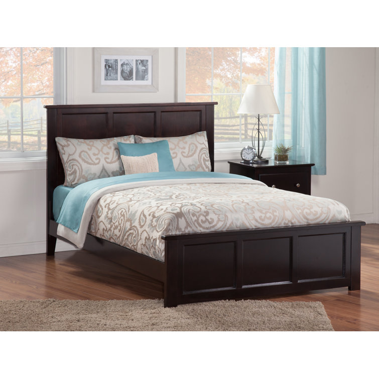 Madison Espresso Queen Wood Platform Bed with Headboard