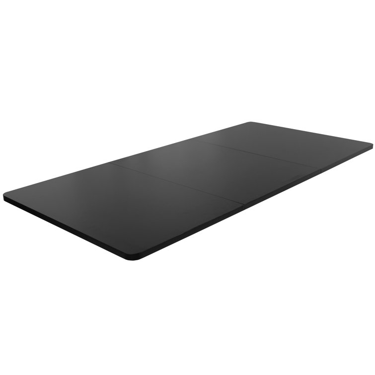 Sleek Black 43"x24" Universal Sit-Stand Desk Top