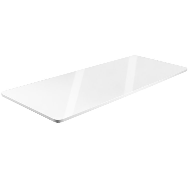 Sleek Black 43"x24" Universal Sit-Stand Desk Top