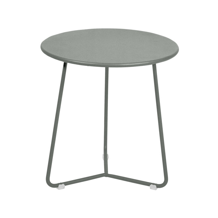 Cotton White Powder Coated Steel Side Table