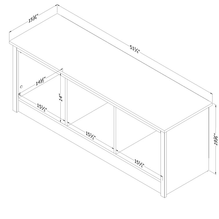 Contemporary Rubbed Black Mudroom Bench with Open Storage