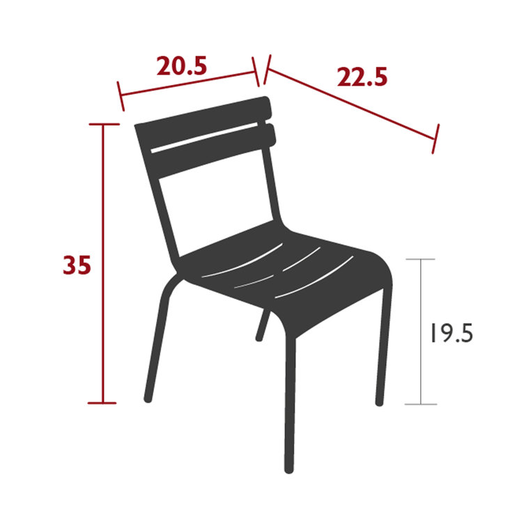 Rosemary Aluminum Armless Outdoor Stacking Dining Chairs, Set of 4