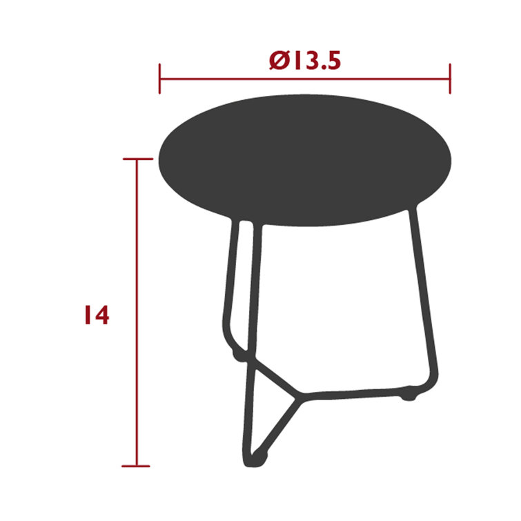 Nutmeg Round Metal Weather Resistant Outdoor Side Table