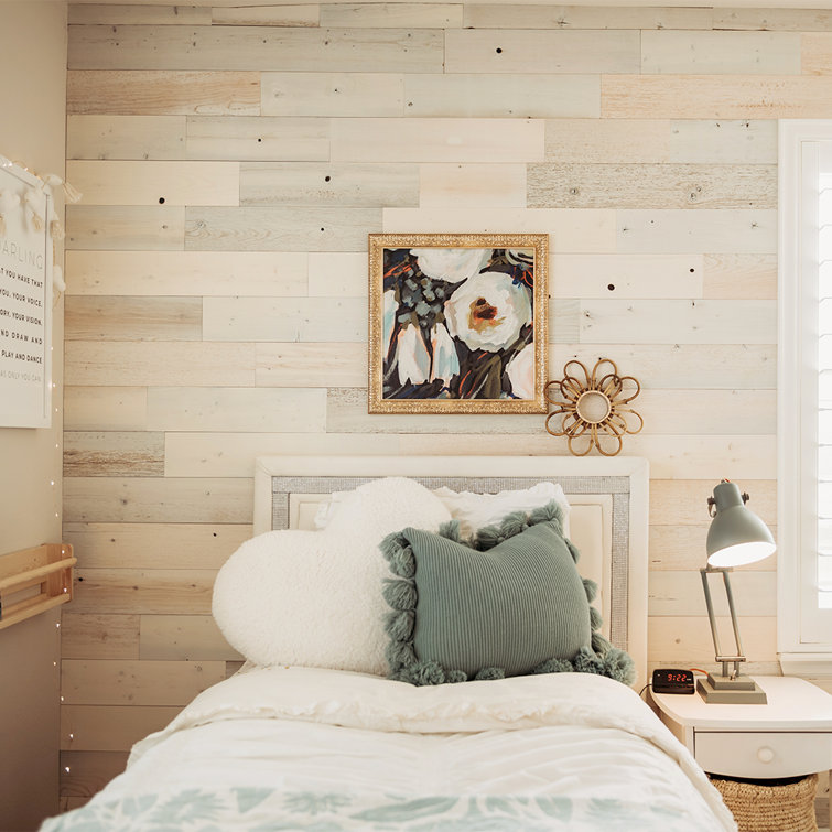Coastal White Reclaimed Wood Peel & Stick Wall Planks
