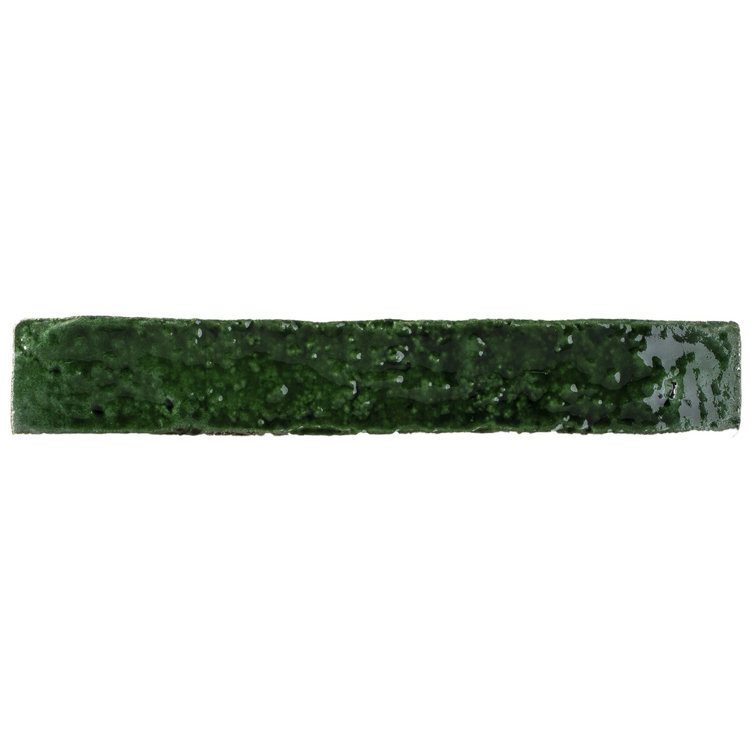 Emerald Green Crackled Ceramic Subway Wall Tile