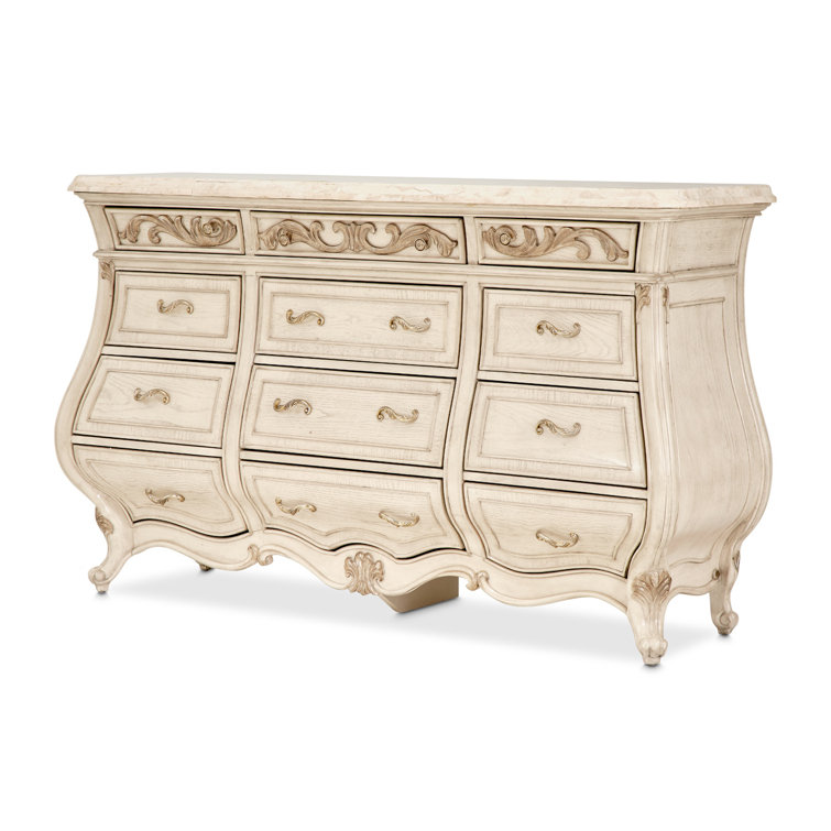 Champagne Victorian Soft Close 12-Drawer Dresser