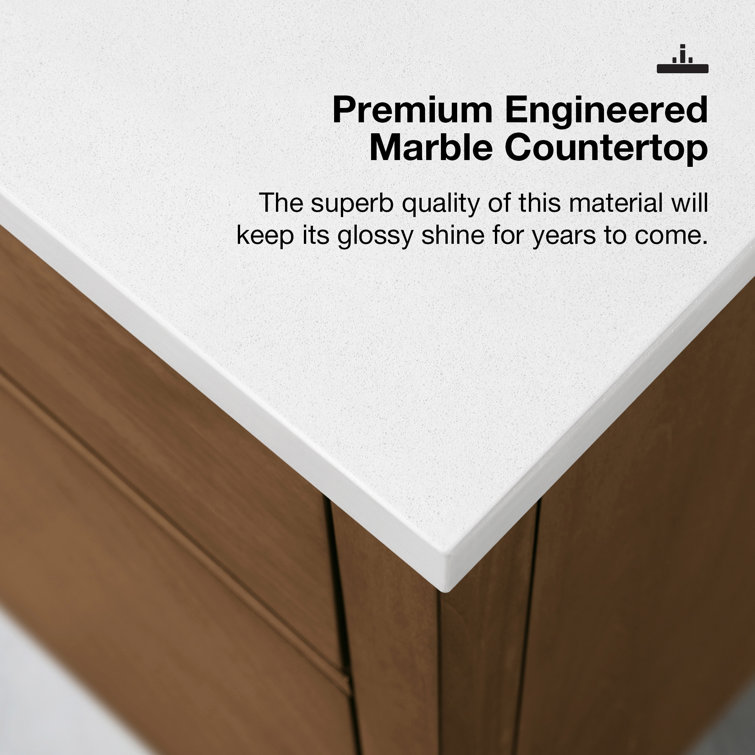 Macchiato 30-Inch Single Sink Vanity with Gold Accents