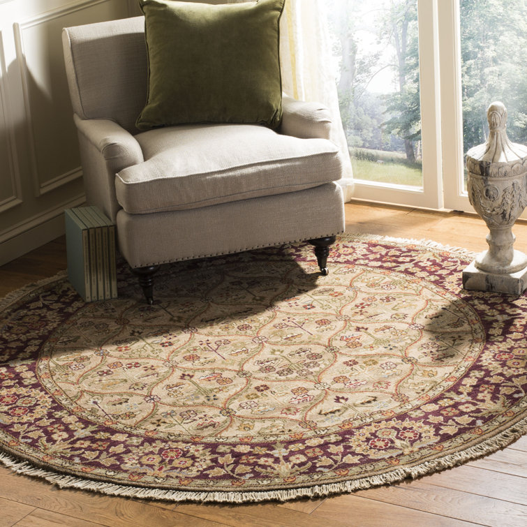 Handmade Blue Wool 5' x 7' Oriental Area Rug