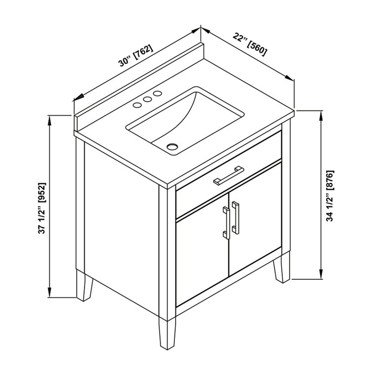 Sage Green 30" Single Sink Vanity with Marble Top