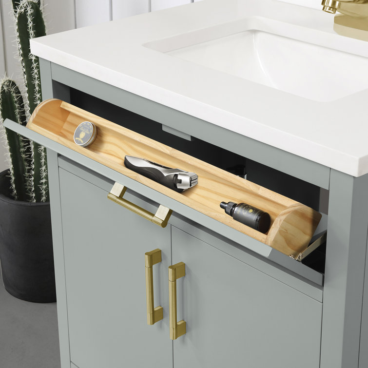 Sage Green 30" Single Sink Vanity with Marble Top