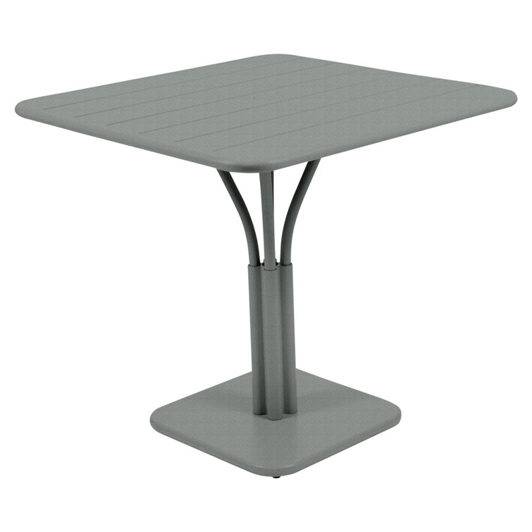 Acapulco Blue Aluminum Square Pedestal Dining Table