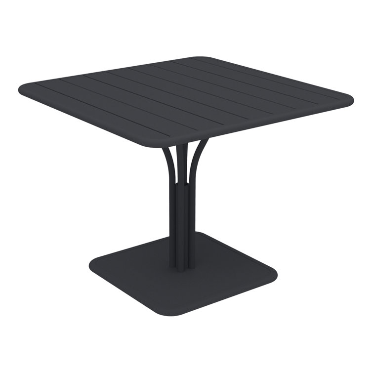 Acapulco Blue Aluminum Square Pedestal Dining Table
