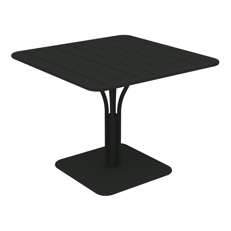 Acapulco Blue Aluminum Square Pedestal Dining Table