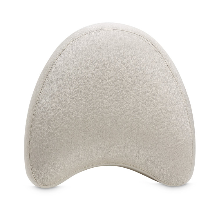 Contemporary Eclipse Cream Vanity Stool with Stainless Steel Frame