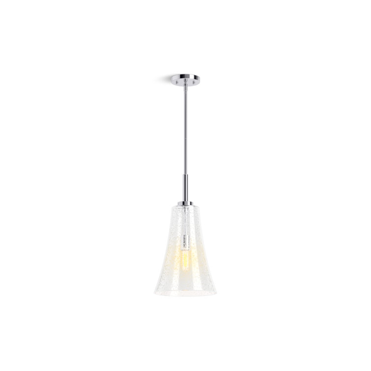 Simplice 10" Polished Chrome Glass Pendant Light