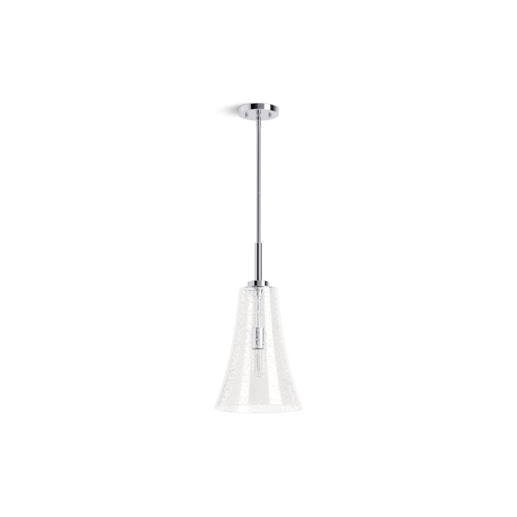 Simplice 10" Polished Chrome Glass Pendant Light
