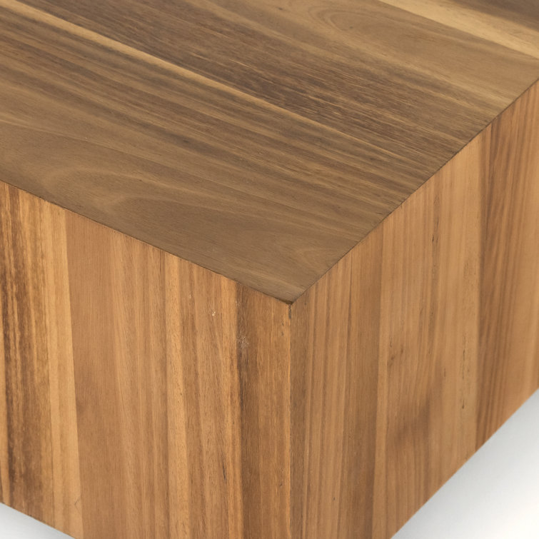 Hudson Modern Rectangular Brown Wood Coffee Table with Storage