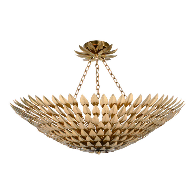 Antique Gold Elegance 8-Light Crystal Candle Chandelier